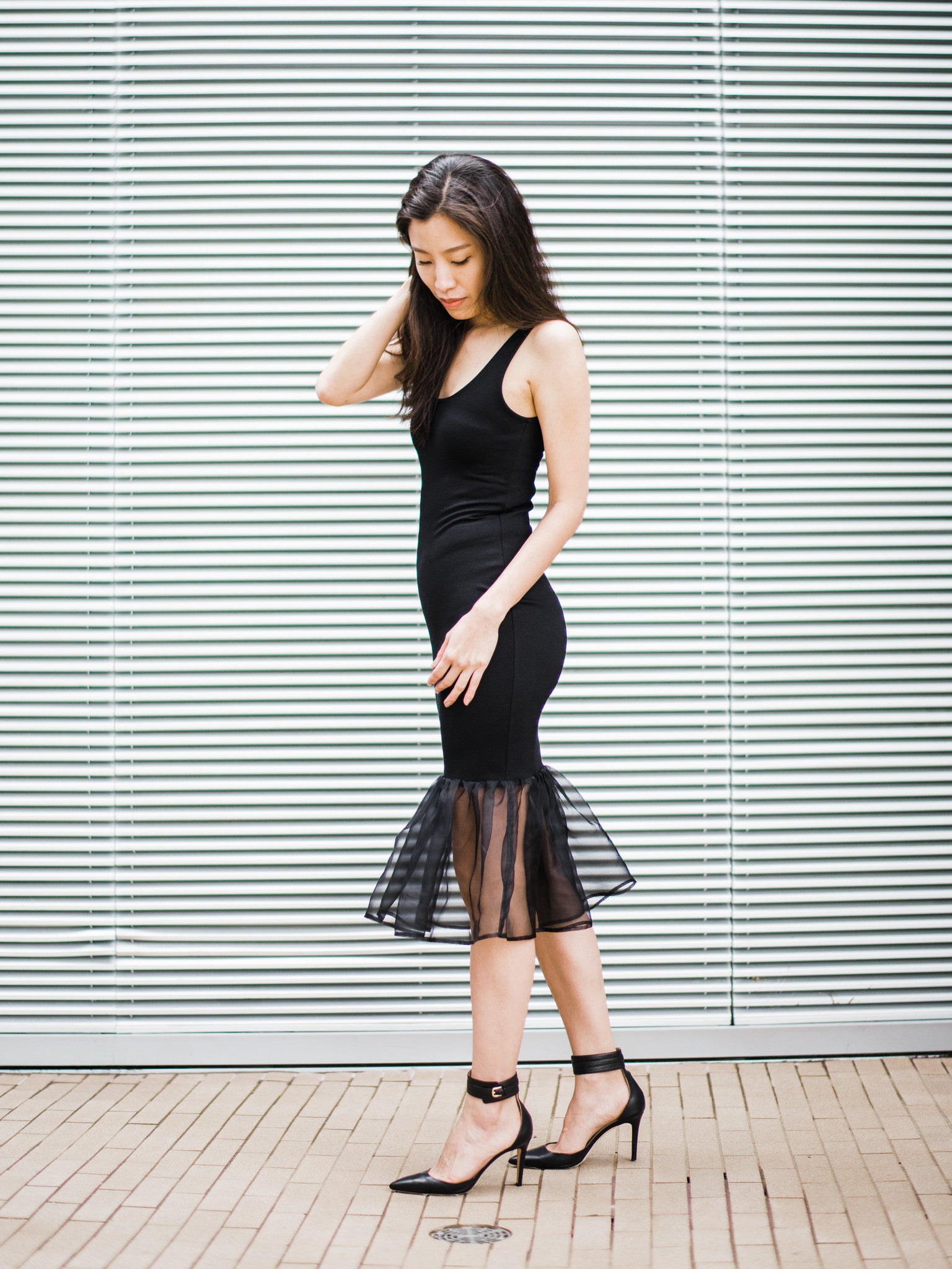 Trumpet Dress in Black