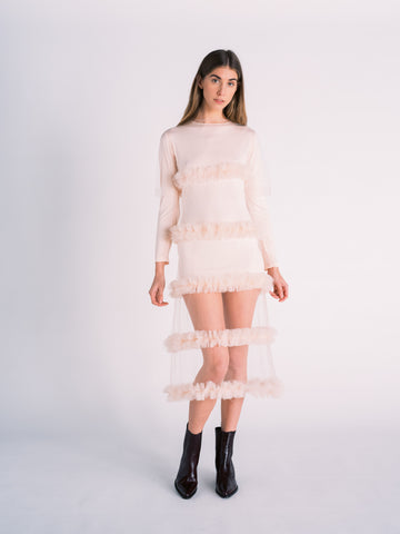 Shirt Dress with Cut Outs in White