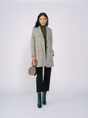 Coat with Pockets Peagreen Plaid