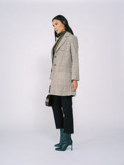 Coat with Pockets Peagreen Plaid