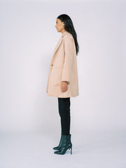 Coat with Pockets in Camel
