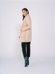 Coat with Pockets in Camel