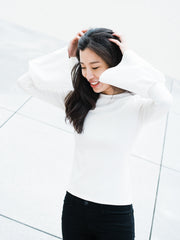 Bell Sleeve Top in White