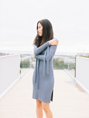 Tied Sleeve Dress in Periwinkle