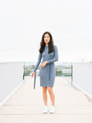 Tied Sleeve Dress in Periwinkle