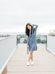 Tied Sleeve Dress in Periwinkle