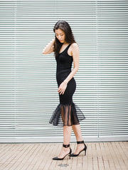Trumpet Dress in Black